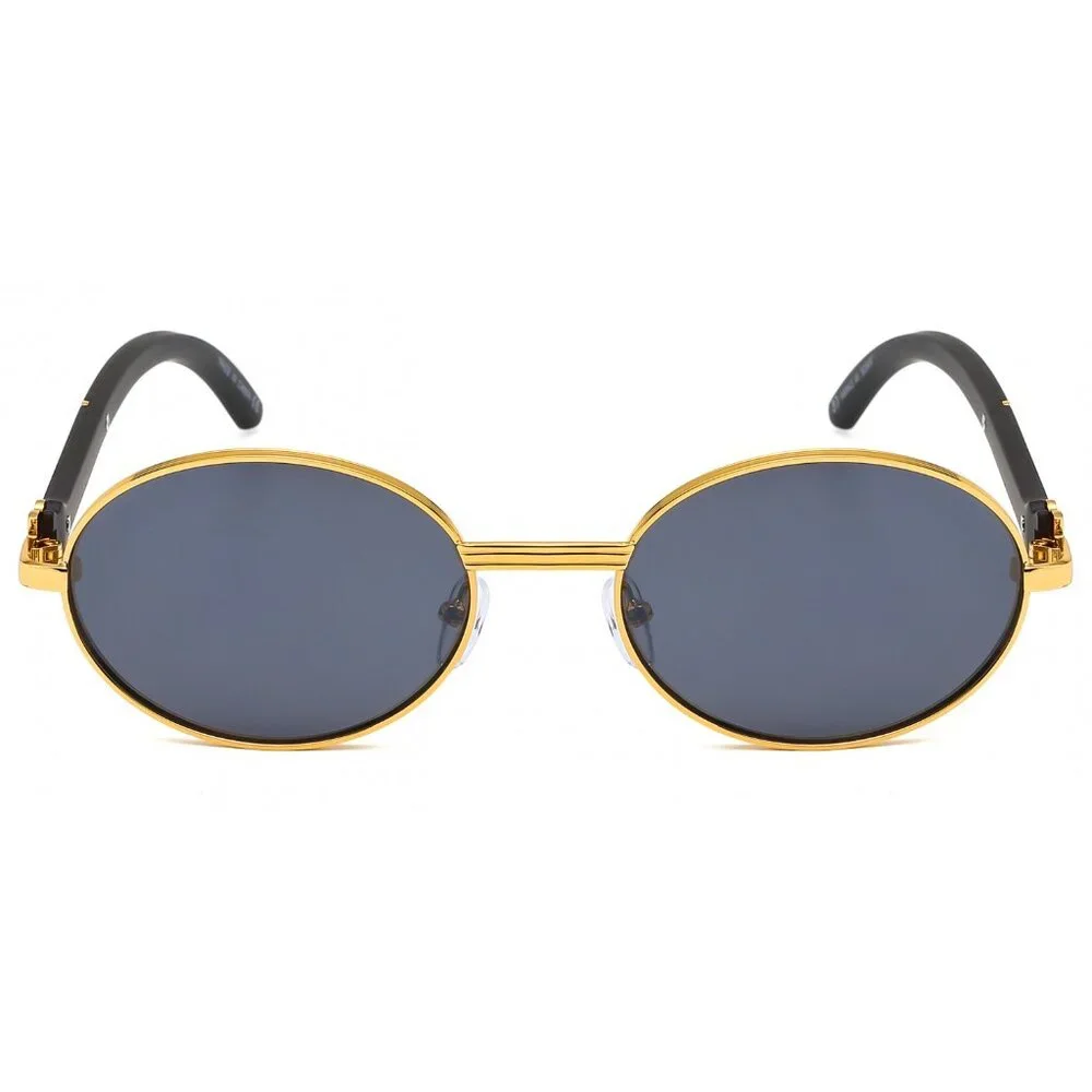 Men Sunglasses Trendy Dark Black Lens Classy Small‎ Fashion Rapper Shades Lentes